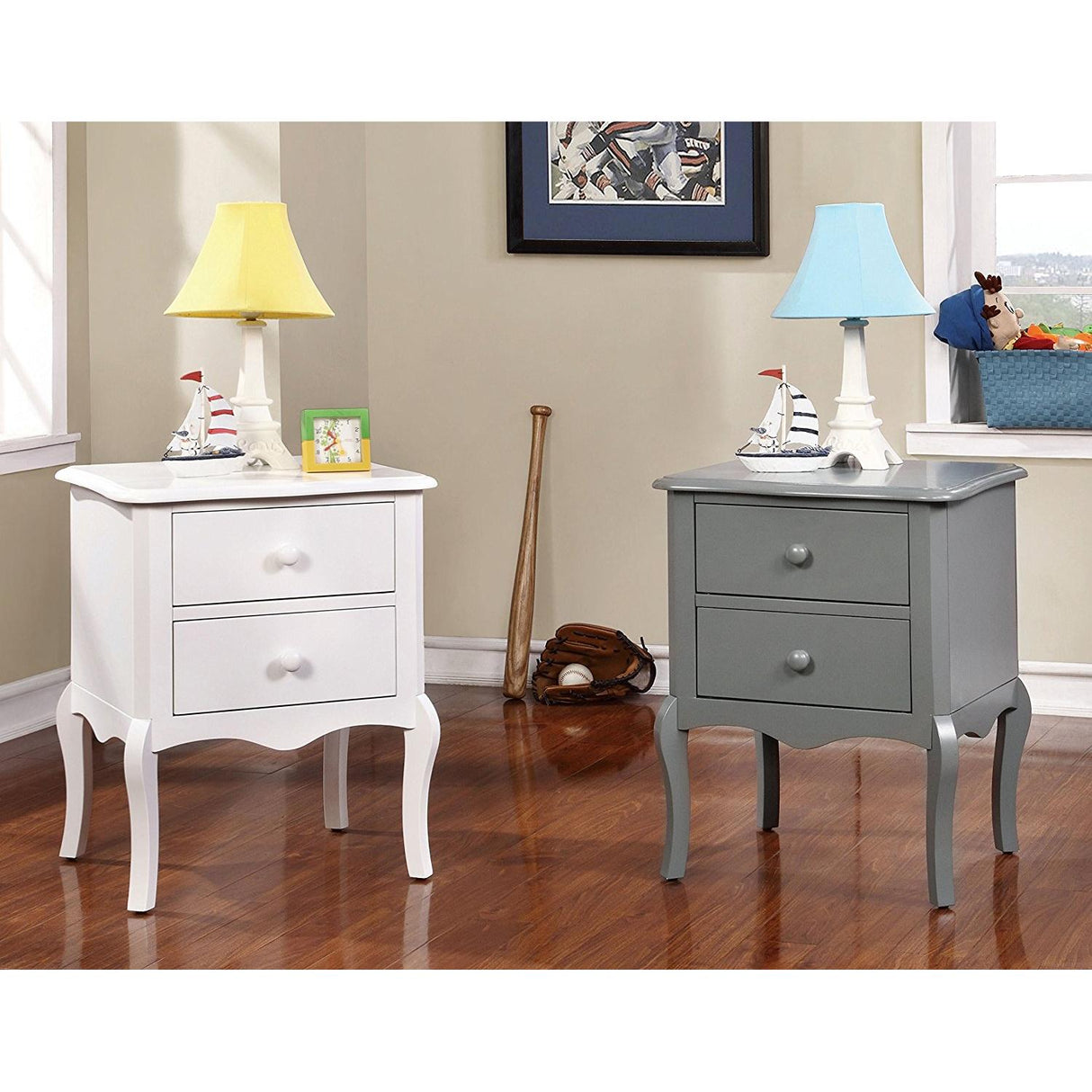 Furniture of America Lexie 2-Drawer Kids Nightstand CM-AC325GY IMAGE 5