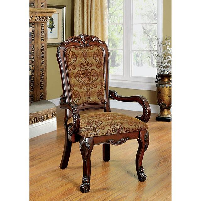 Furniture of America Medieve Dining Table with Trestle Base CM3557CH-T-TABLE IMAGE 3