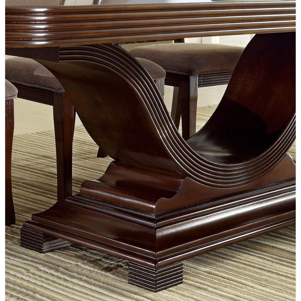 Furniture of America Woodmont Dining Table with Pedestal Base CM3663T-TABLE IMAGE 4