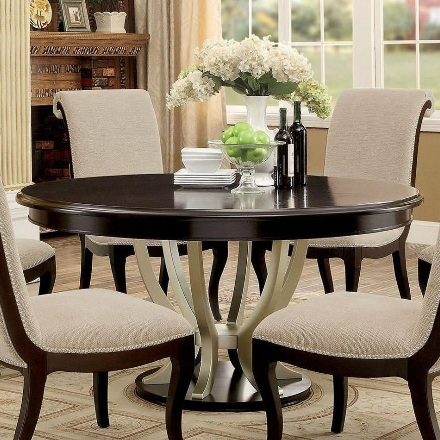 Furniture of America Ornette CM3353RT Round Dining Table IMAGE 2