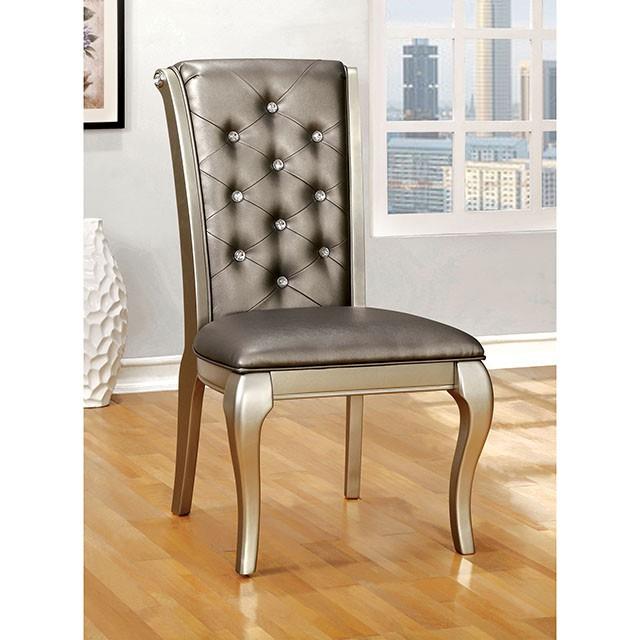 Furniture of America Amina Dining Table with Glass Top CM3219T IMAGE 4