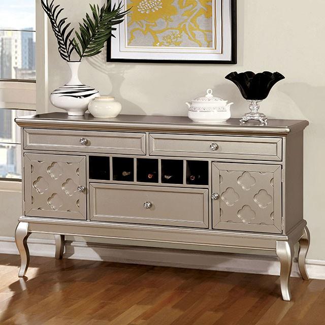 Furniture of America Amina Dining Table with Glass Top CM3219T IMAGE 5