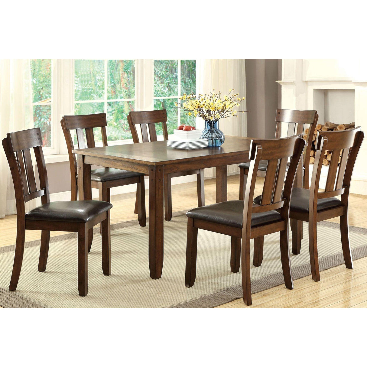 Furniture of America Brockton I Dining Table CM3355T IMAGE 5