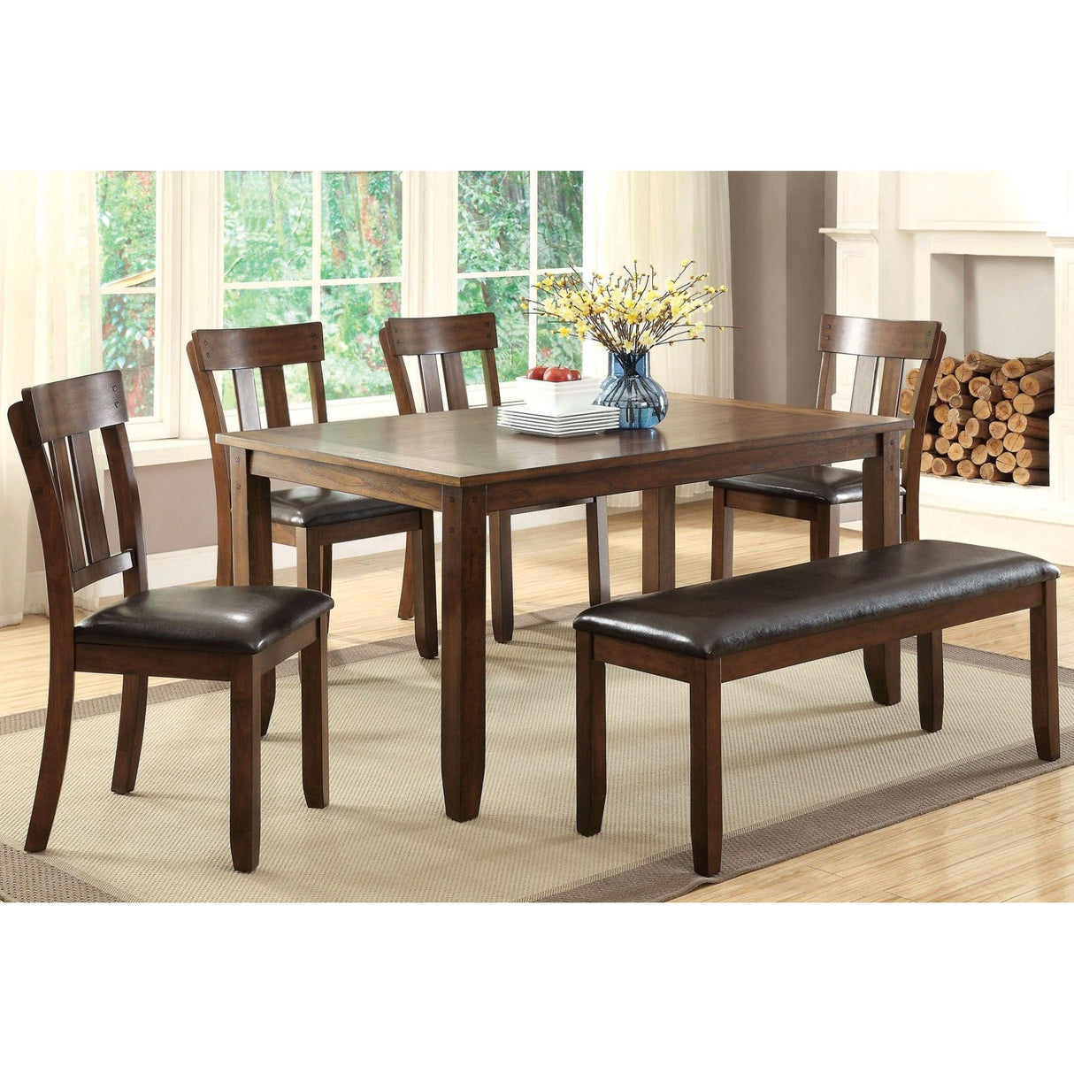 Furniture of America Brockton I Dining Table CM3355T IMAGE 6