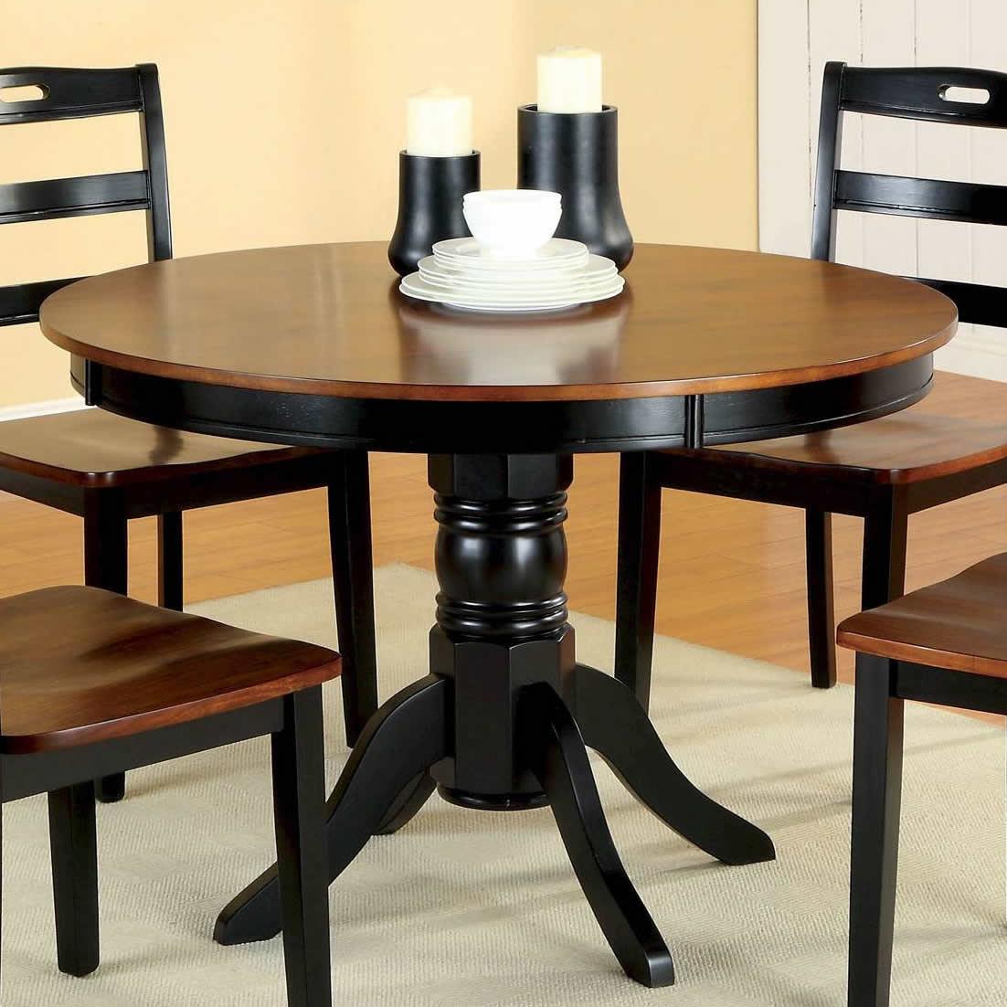 Furniture of America Round Johnstown Dining Table with Pedestal Base CM3027RT IMAGE 2