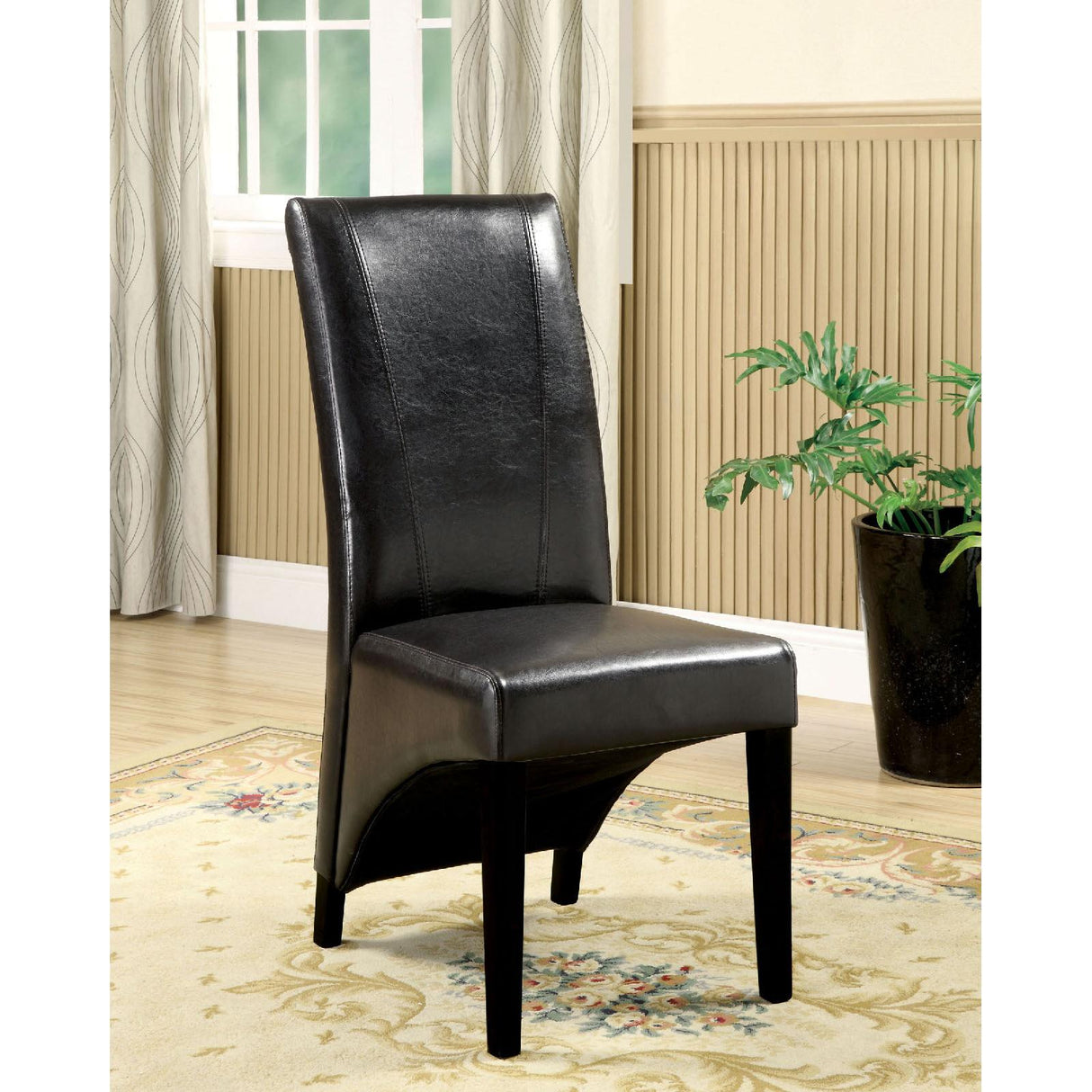 Furniture of America Madison Dining Chair CM3666BK-2PK IMAGE 2