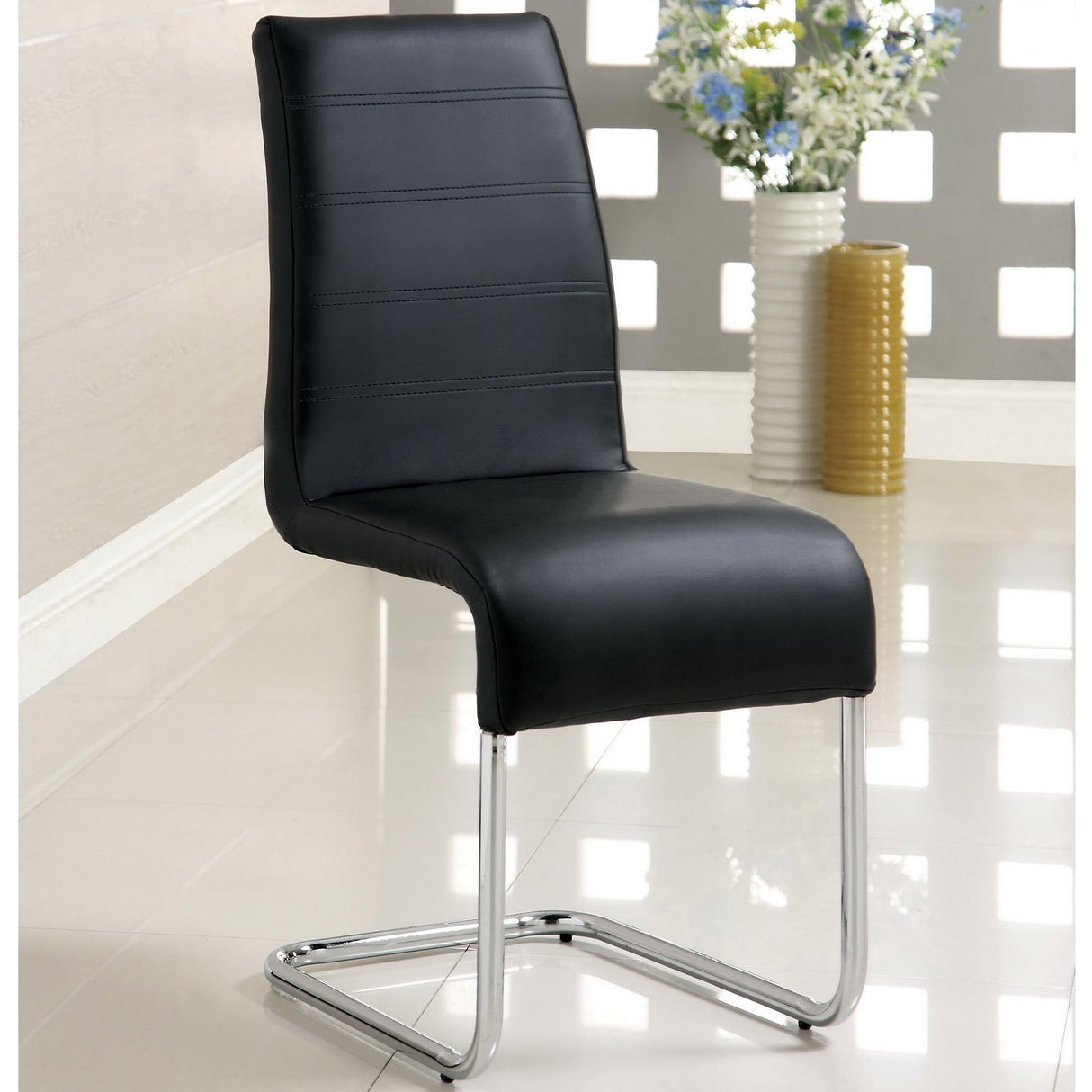 Furniture of America Mauna CM8371BK-SC-2PK Side Chair IMAGE 1