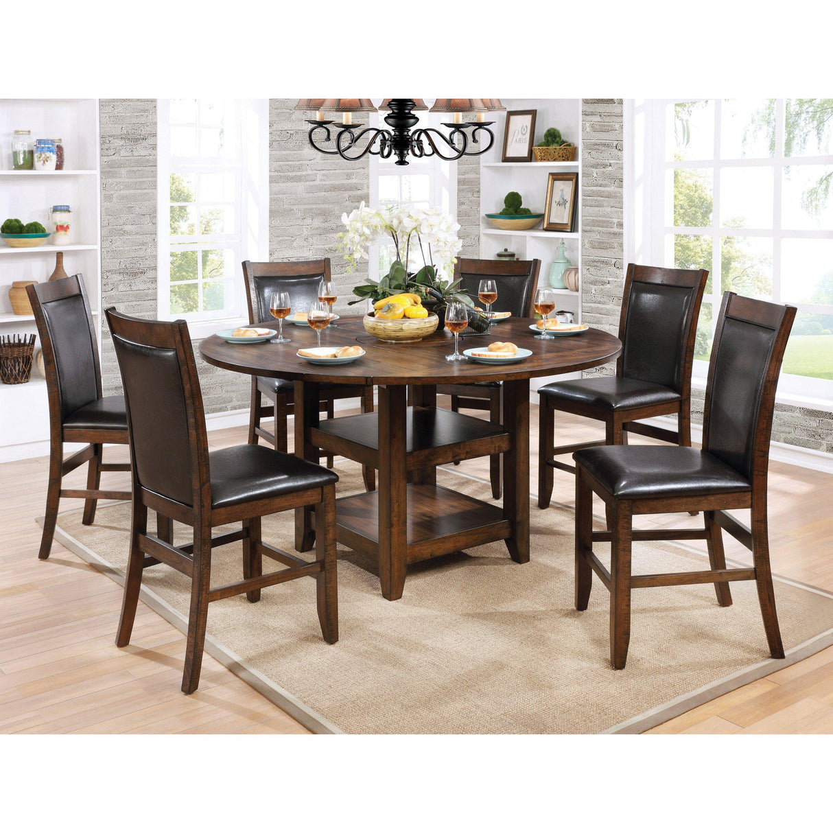 Furniture of America Meagan CM3152RPT Round Counter Height Table IMAGE 5