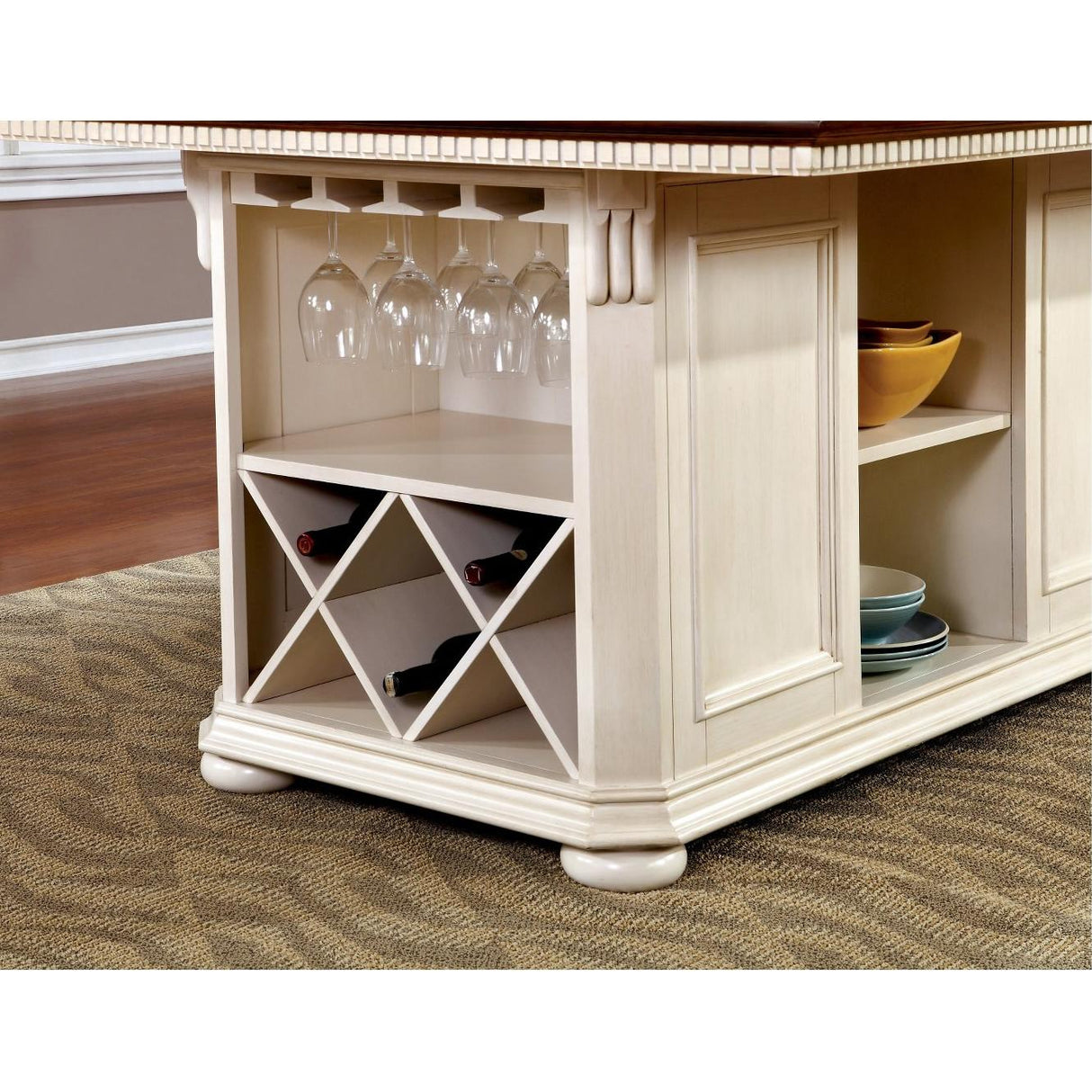 Furniture of America Sabrina CM3199WC-PT Counter Height Table IMAGE 3