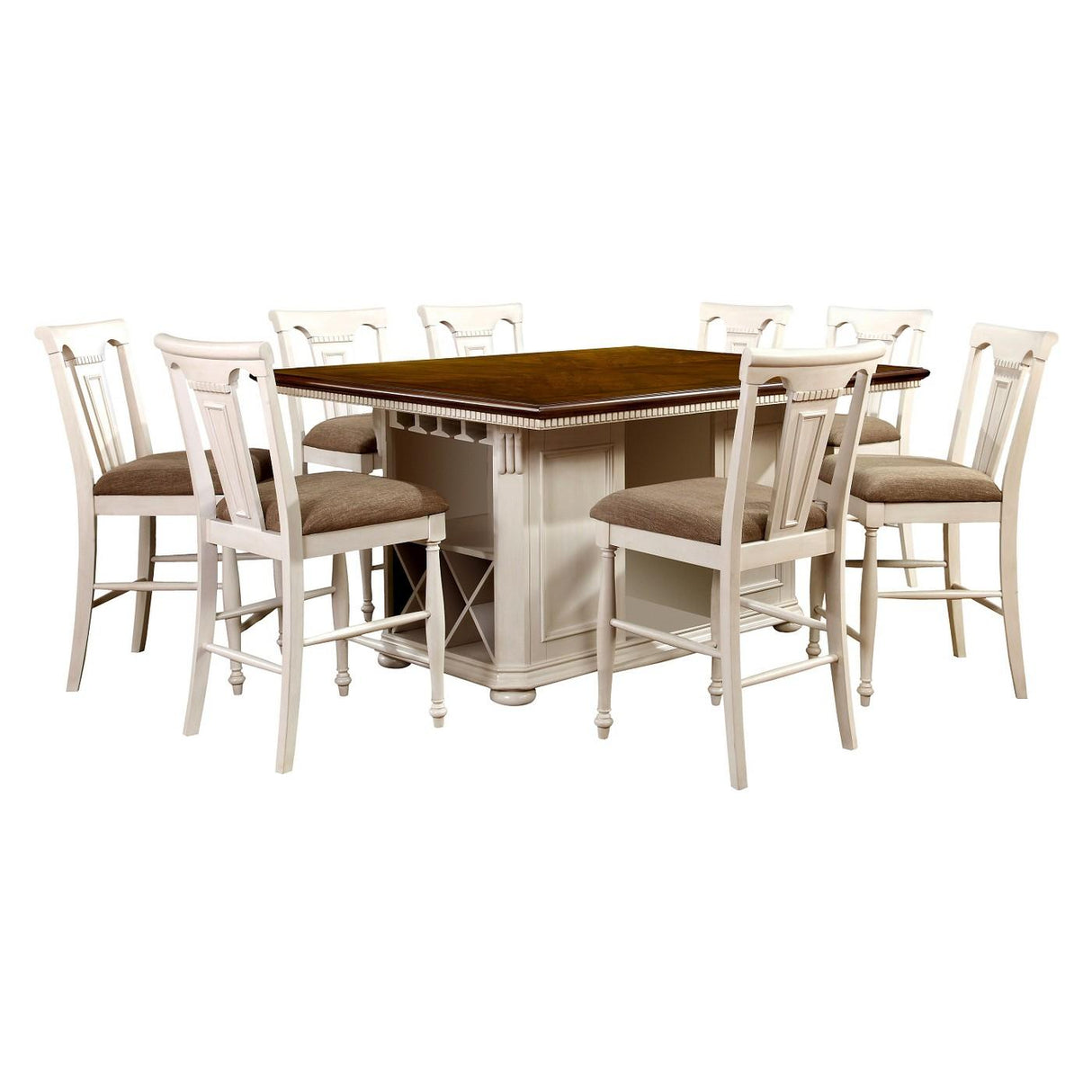 Furniture of America Sabrina CM3199WC-PT Counter Height Table IMAGE 5