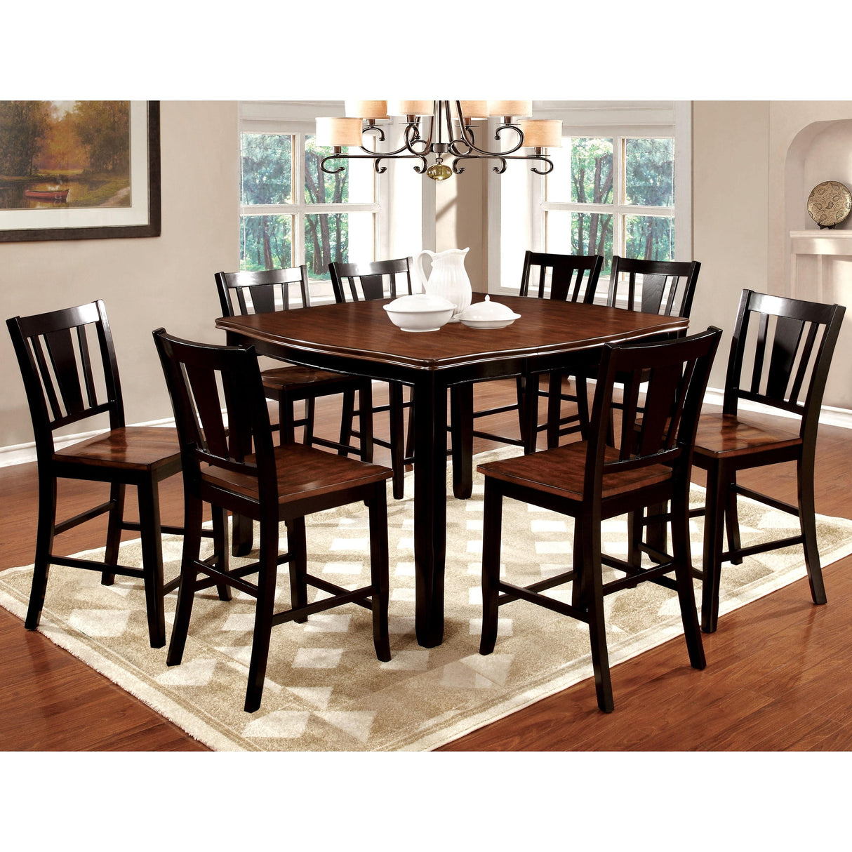 Furniture of America Dover CM3326BC-PT Counter Height Table IMAGE 3