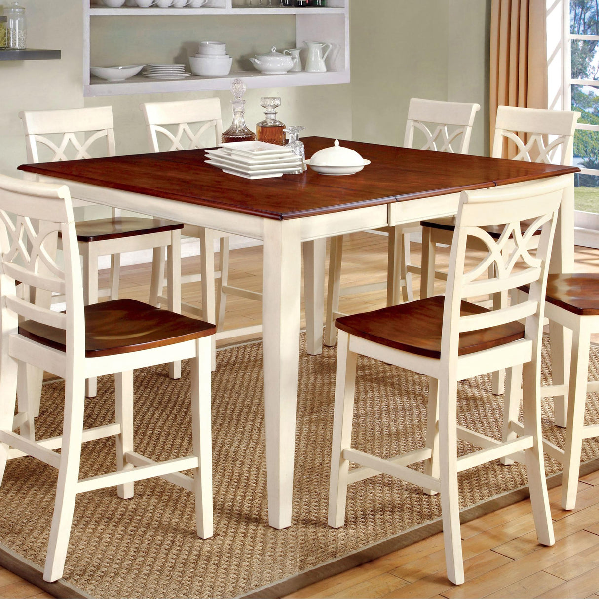 Furniture of America Torrington II Counter Height Dining Table CM3552WC-PT IMAGE 1