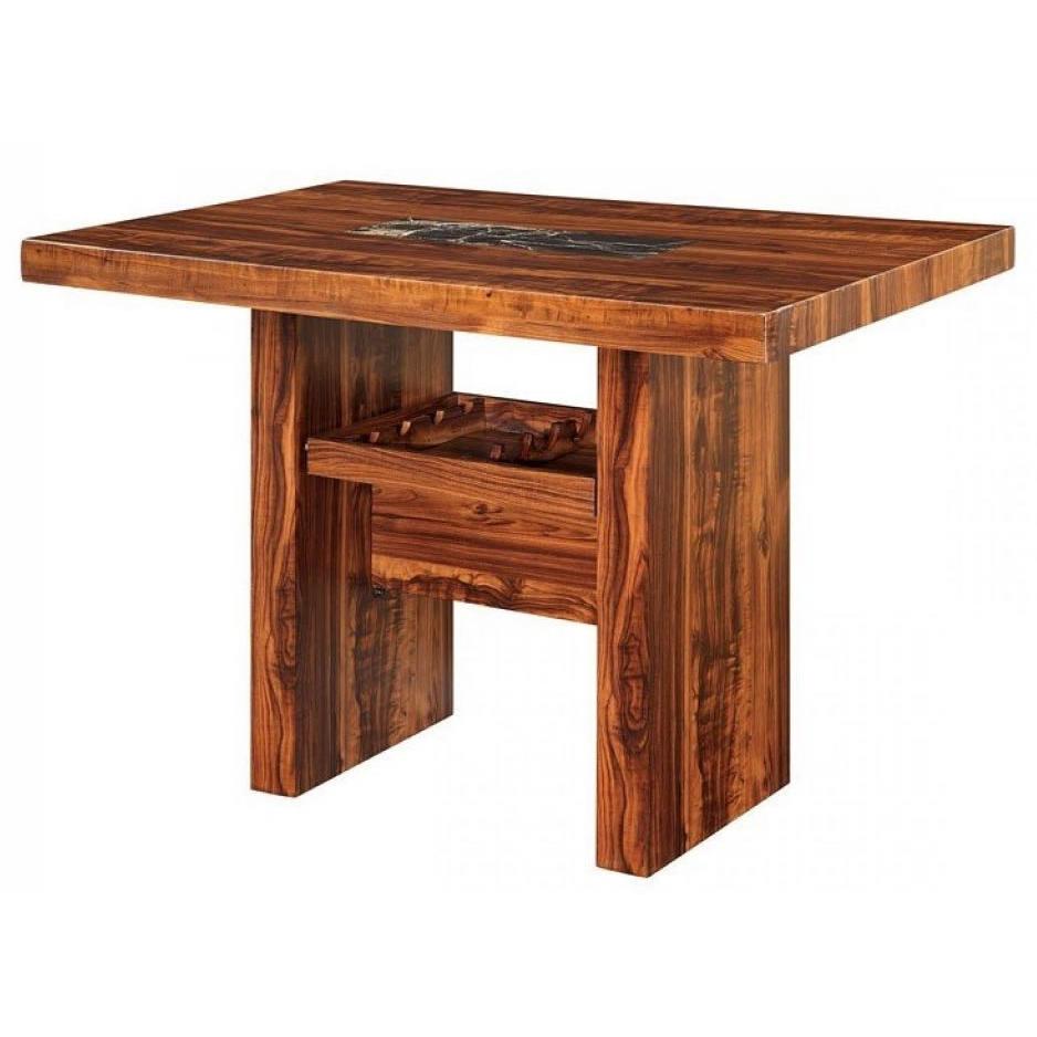 Furniture of America Bonneville II Counter Height Dining Table with Pedestal Base CM3824PT-TABLE IMAGE 1