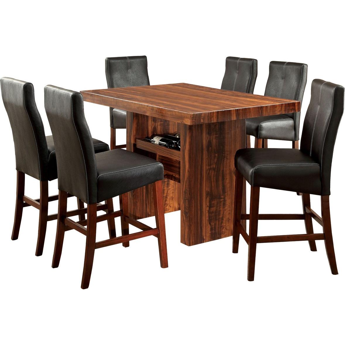 Furniture of America Bonneville II Counter Height Dining Table with Pedestal Base CM3824PT-TABLE IMAGE 6
