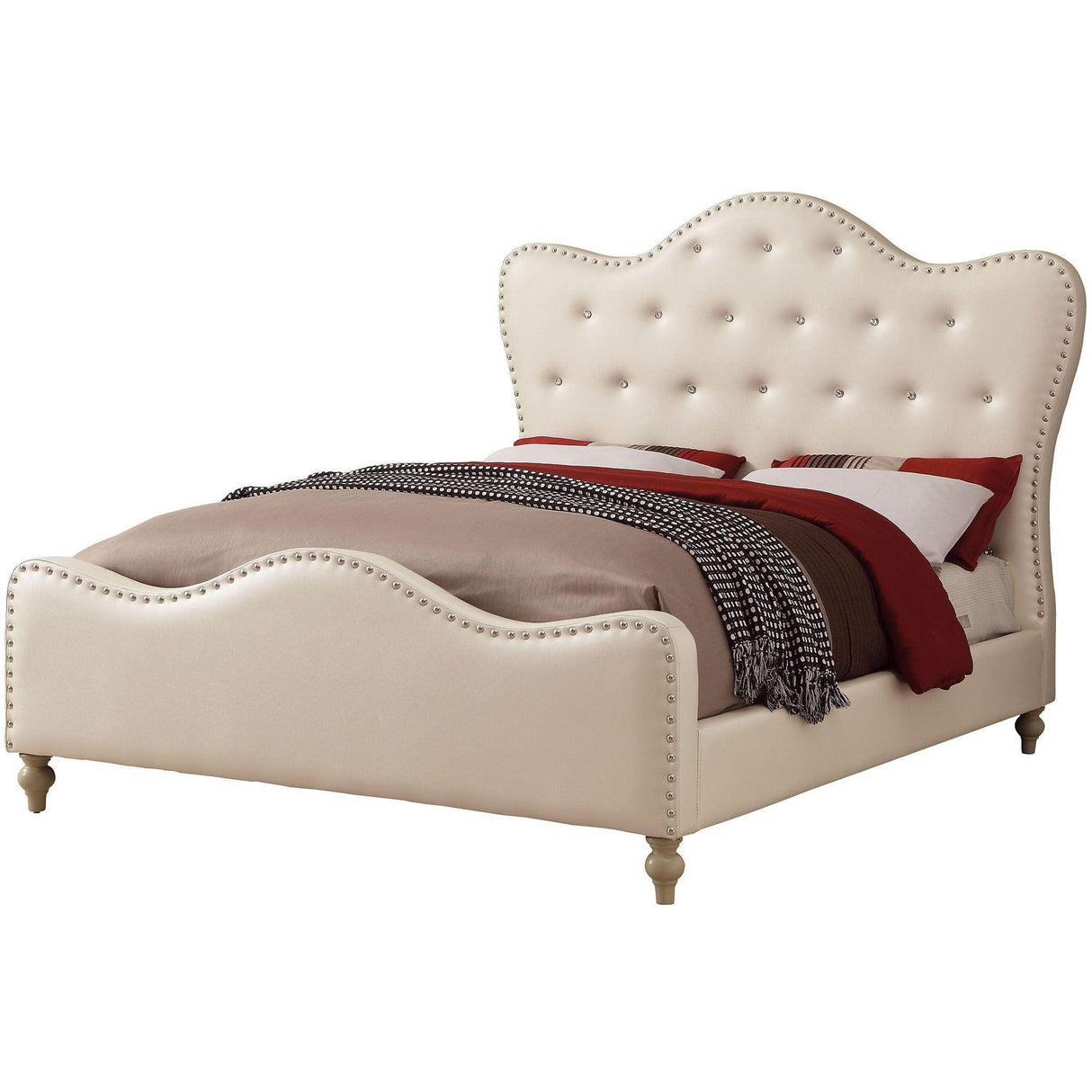 Furniture of America Sugar Queen Panel Bed CM7884IV-Q-BED IMAGE 1