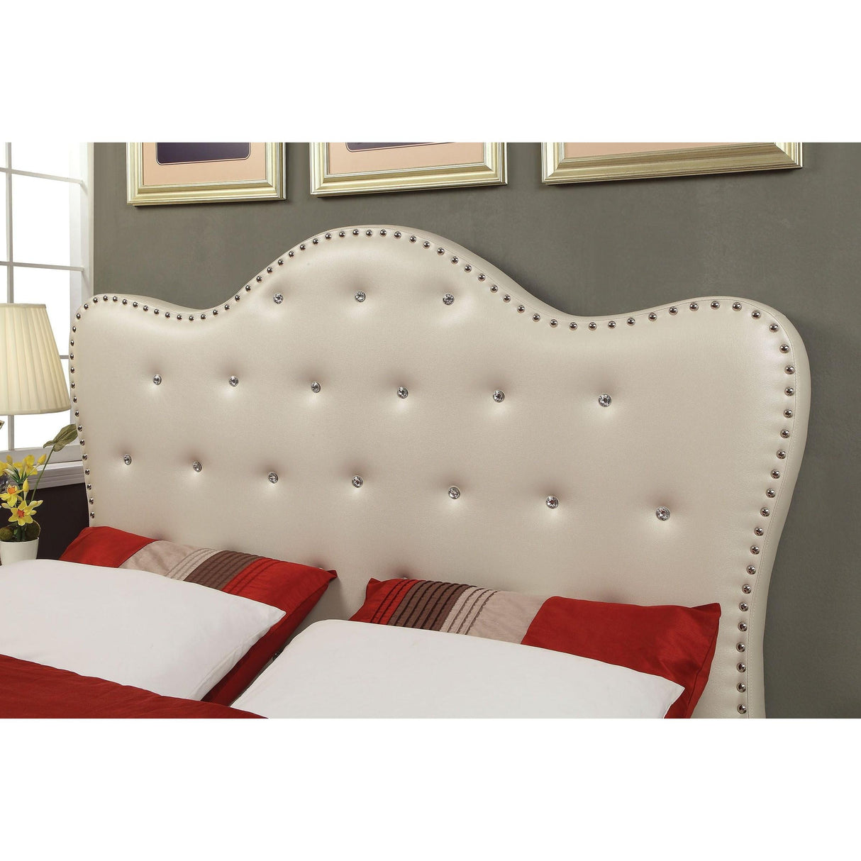 Furniture of America Sugar Queen Panel Bed CM7884IV-Q-BED IMAGE 2