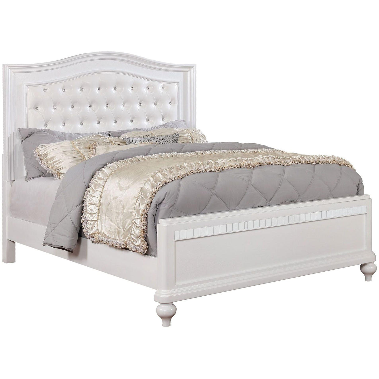 Furniture of America Ariston Queen Panel Bed CM7171WH-Q-BED IMAGE 1