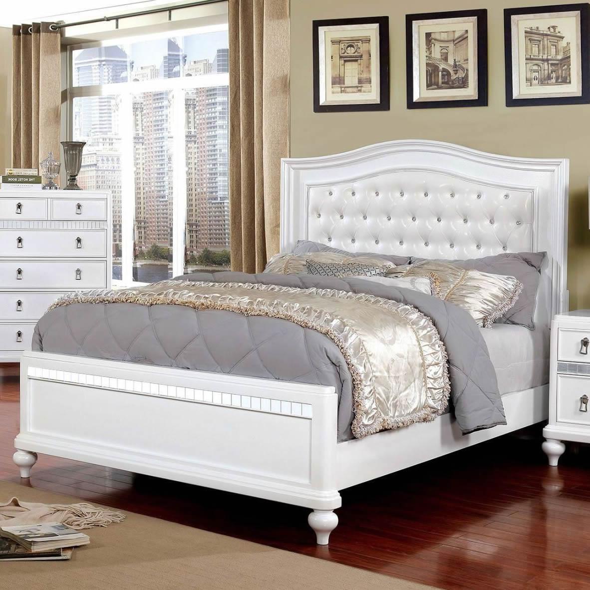Furniture of America Ariston Queen Panel Bed CM7171WH-Q-BED IMAGE 2