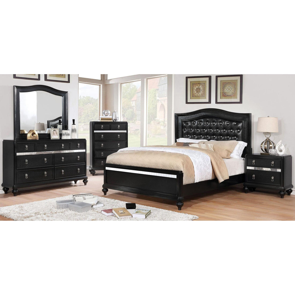 Furniture of America Ariston King Panel Bed CM7171BK-EK-BED IMAGE 4