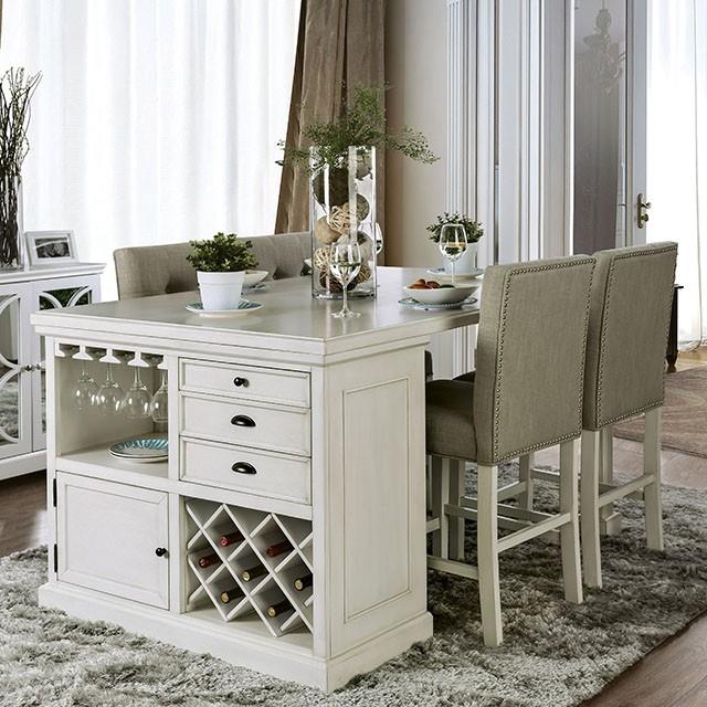 Furniture of America Sutton CM3390PT Counter Height Table IMAGE 1