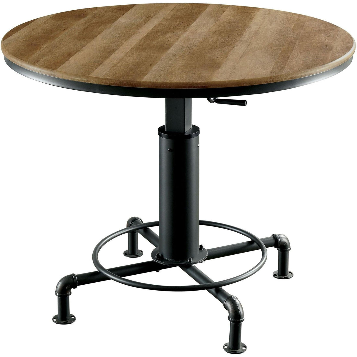 Furniture of America Round Fran Dining Table with Pedestal Base CM3373RT-TABLE IMAGE 2