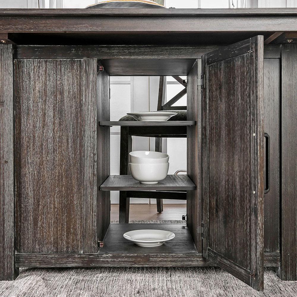 Furniture of America Faulkton Counter Height Dining Table with Pedestal Base CM3391PT-TABLE IMAGE 3