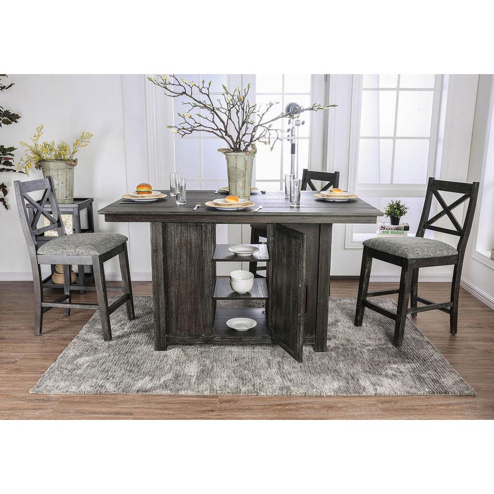 Furniture of America Faulkton Counter Height Dining Table with Pedestal Base CM3391PT-TABLE IMAGE 6