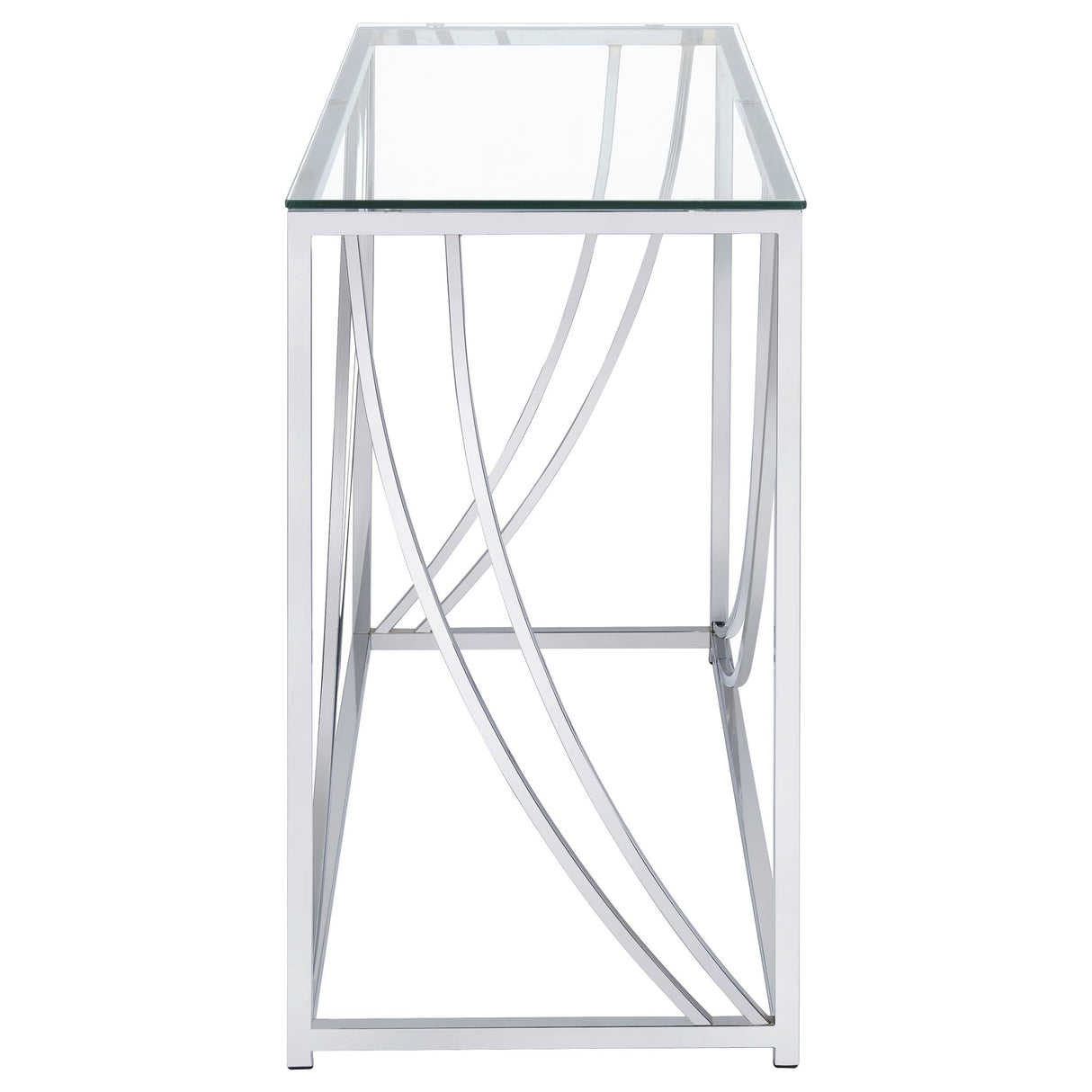 Coaster Furniture Lille 720499 Glass Top Entryway Sofa Console Table Accents - Chrome IMAGE 3