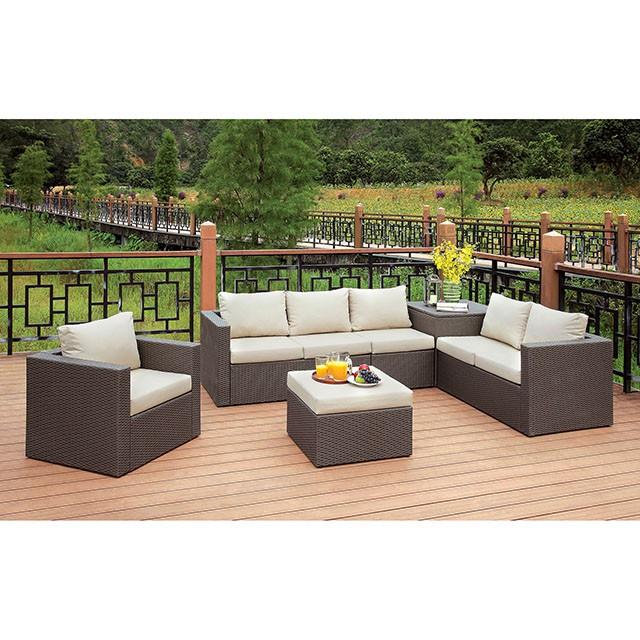 Furniture of America Davina CM-OS1818-SET Patio Sectional w/ Ottoman & Storage IMAGE 1
