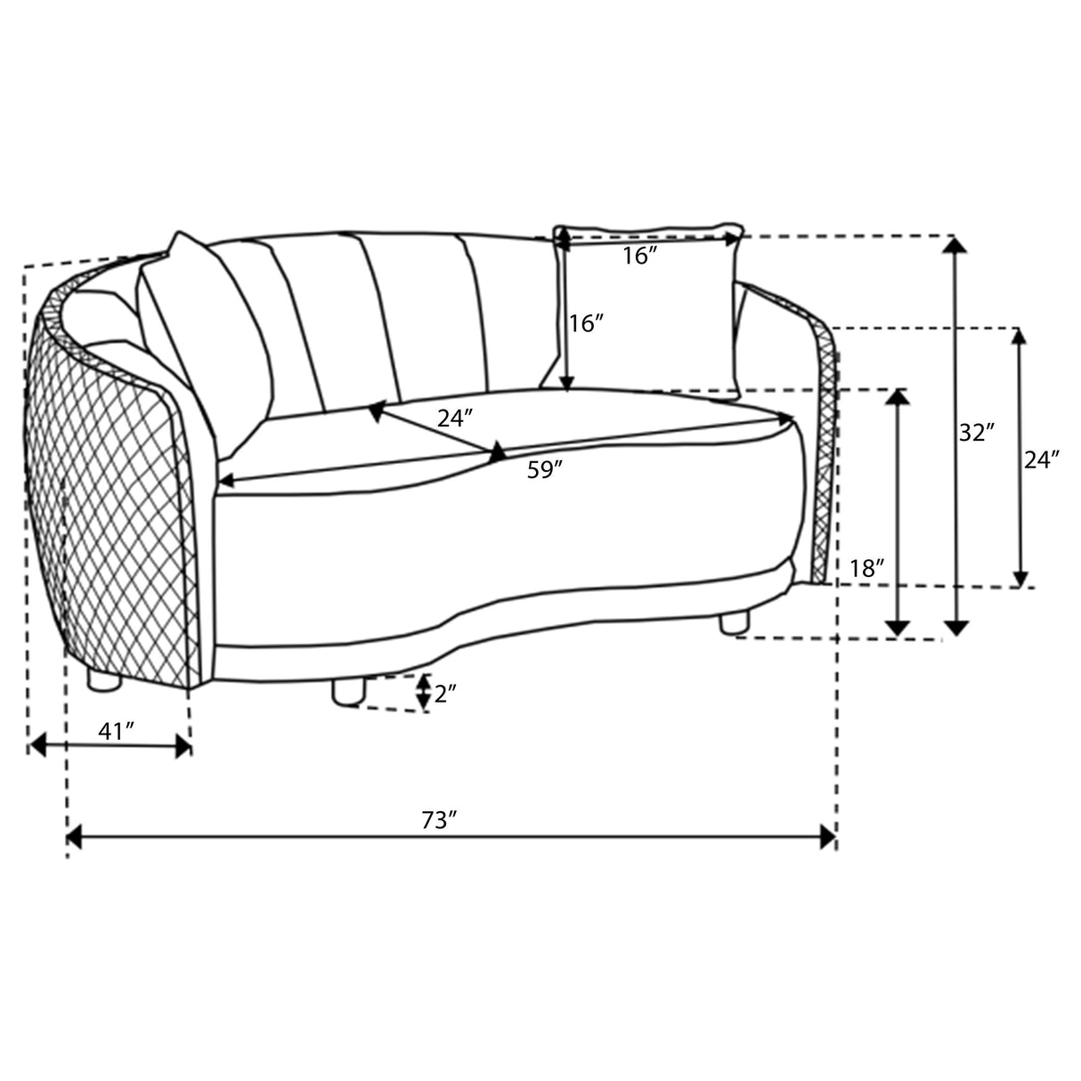 Brookside Stationary Loveseat