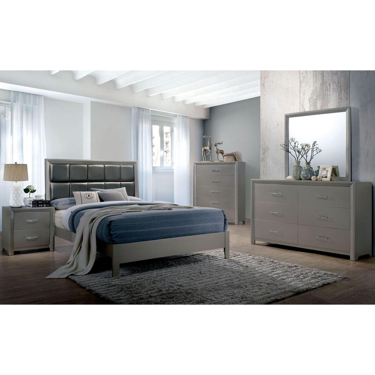 Furniture of America Blythe King Upholstered Panel Bed CM7869EK-BED IMAGE 4