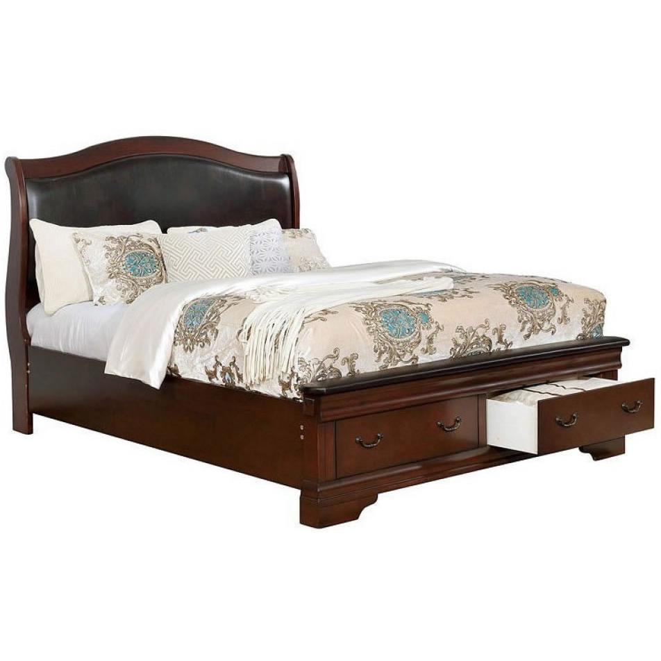 Furniture of America Merida King Platform Bed with Storage CM7504CH-EK-BED IMAGE 1