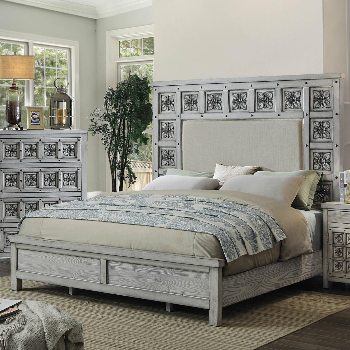 Furniture of America Pantaleon Queen Panel Bed CM7392Q-BED IMAGE 1