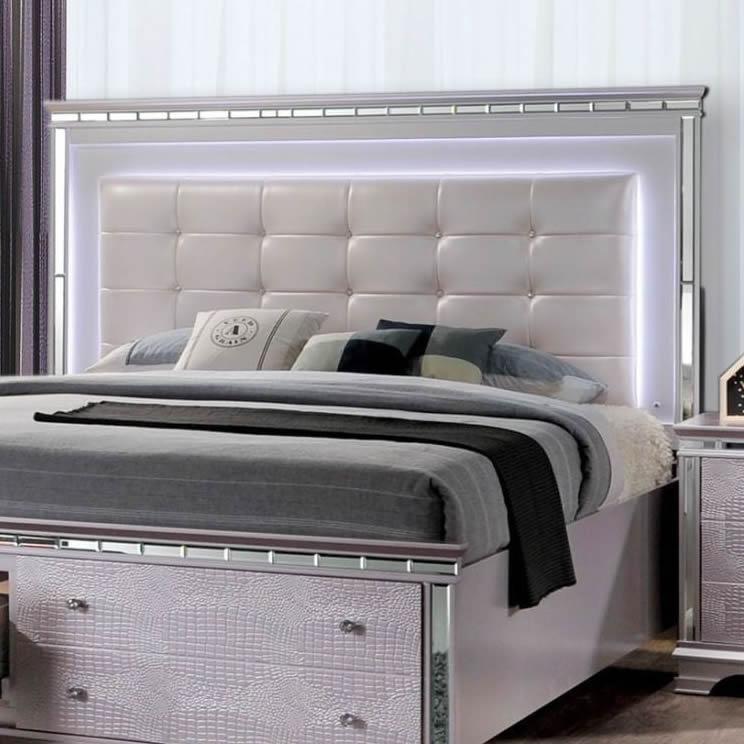 Furniture of America Claudette Queen Upholstered Panel Bed with Storage CM7972Q-BED IMAGE 4