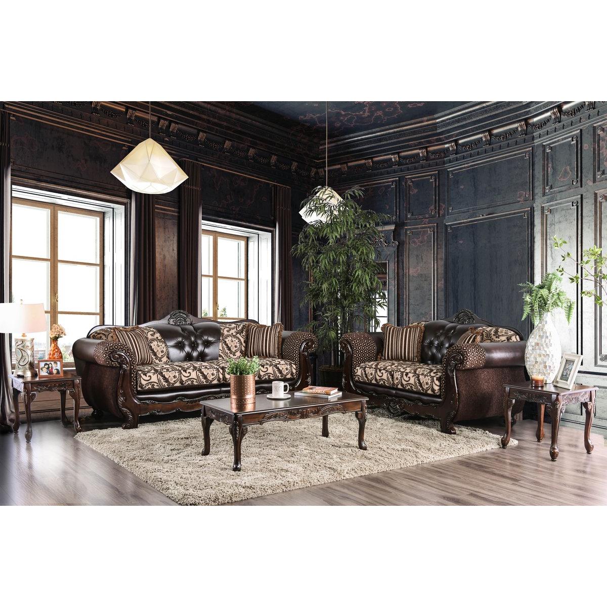 Furniture of America Quirino Stationary Fabric Loveseat SM6416-LV IMAGE 7