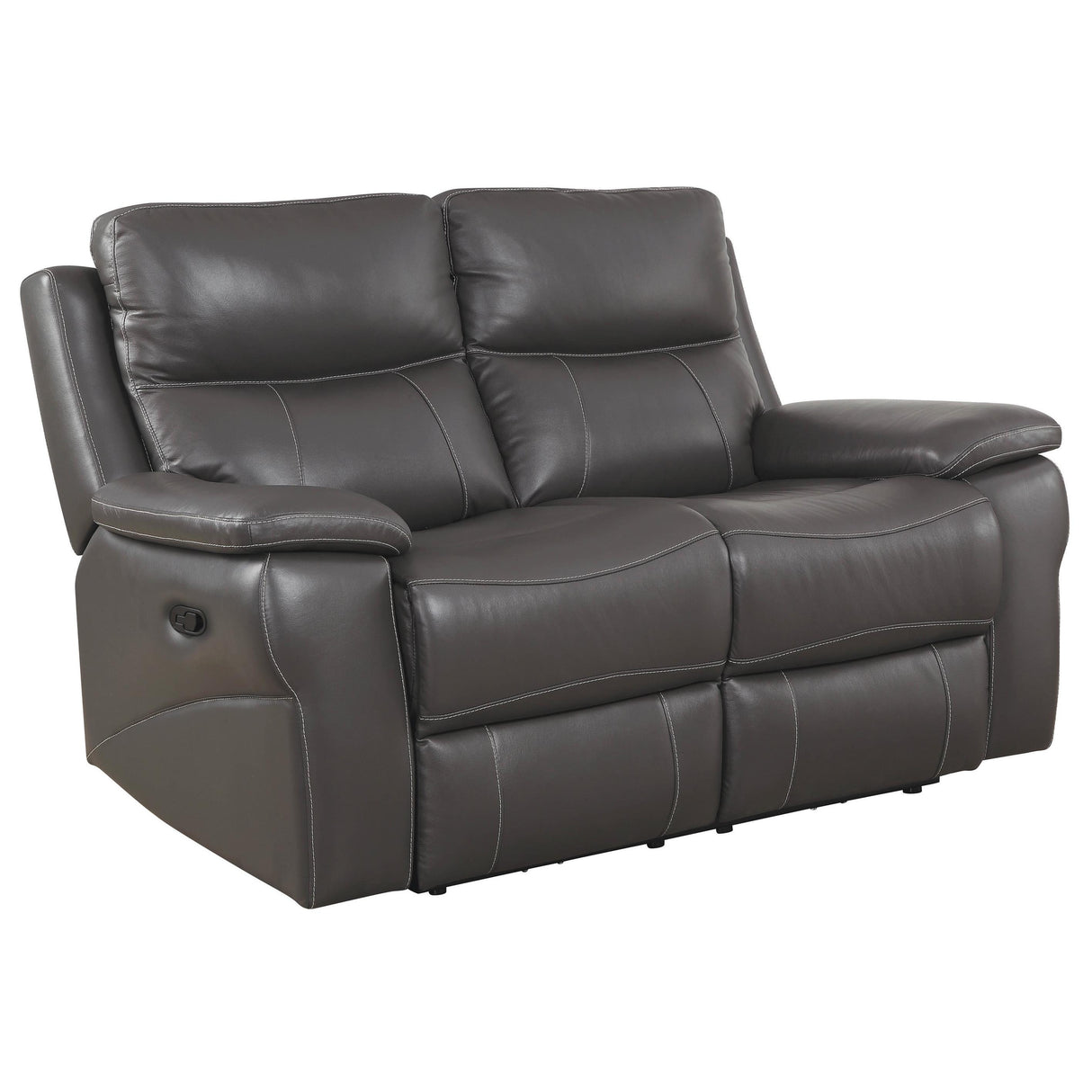 Furniture of America Lila Reclining Leather Match Loveseat CM6540-LV IMAGE 1
