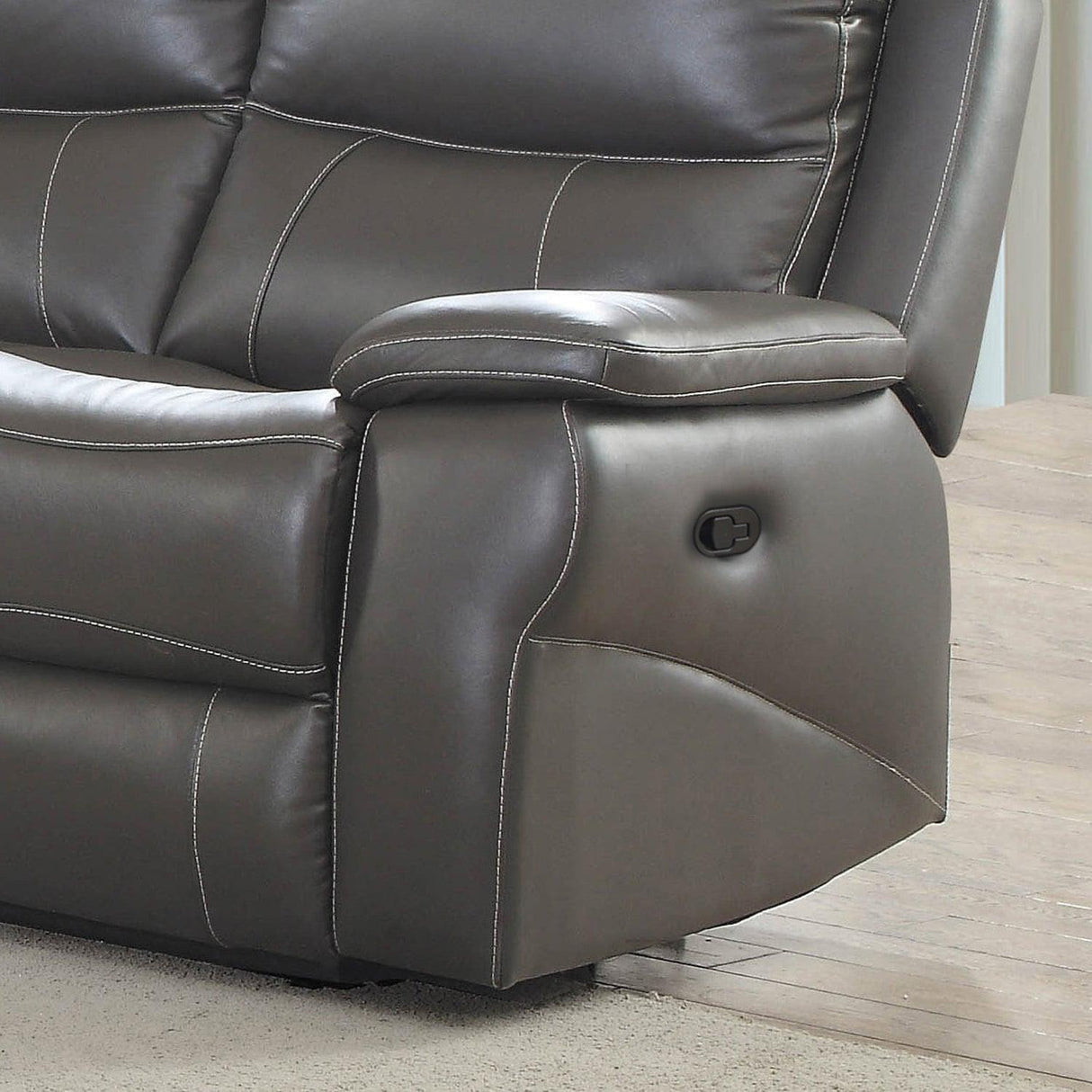 Furniture of America Lila Reclining Leather Match Loveseat CM6540-LV IMAGE 4