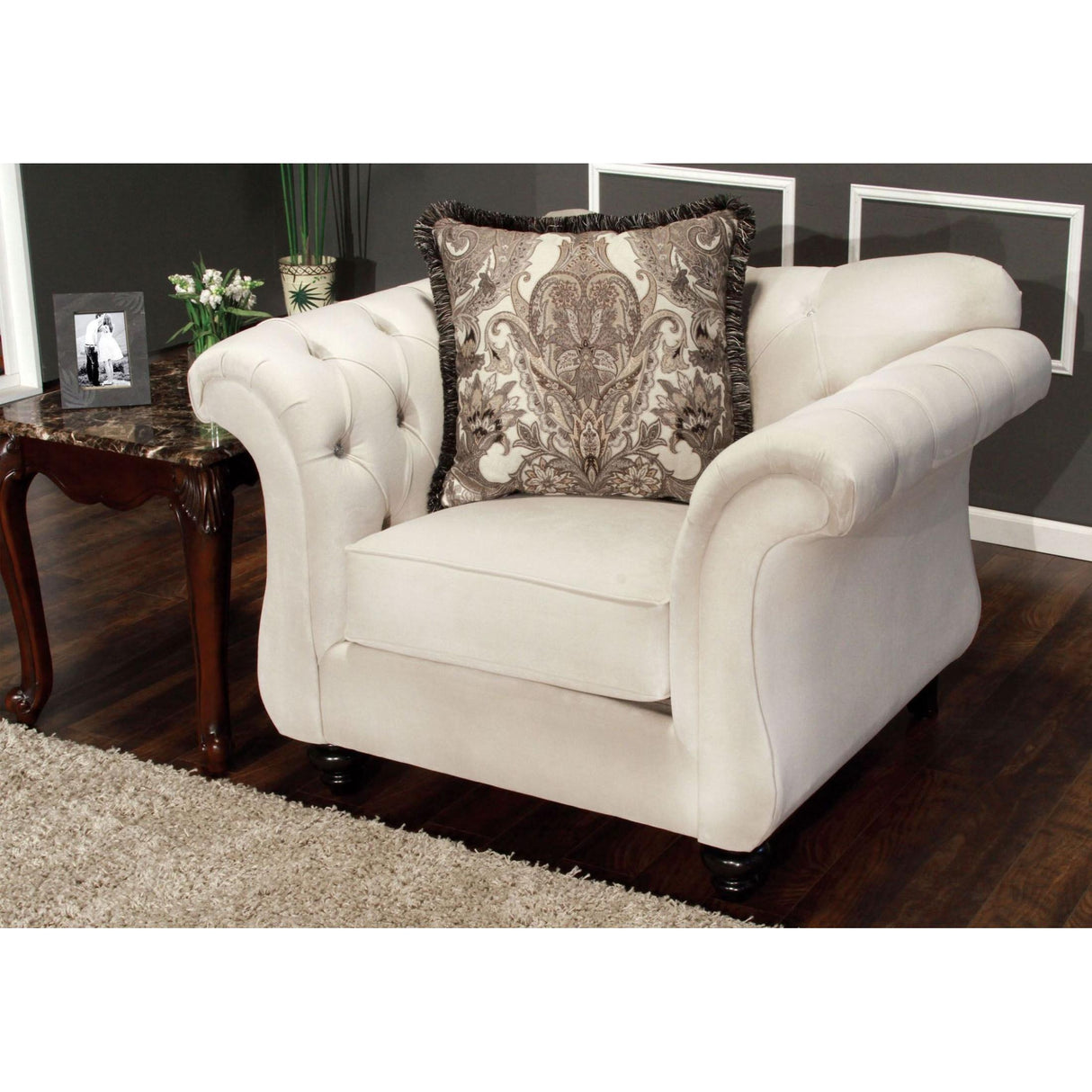 Furniture of America Antoinette Stationary Fabric Chair SM2221-CH IMAGE 1