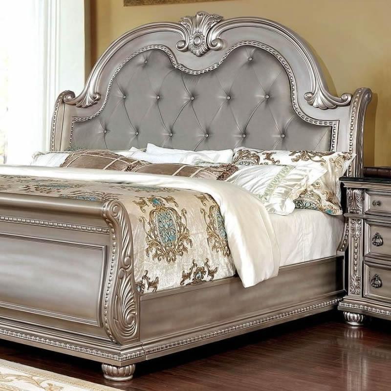 Furniture of America Fromberg King Sleigh Bed CM7670CPN-EK-BED IMAGE 2