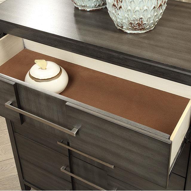 Furniture of America Berenice 5-Drawer Chest CM7580GY-C IMAGE 6