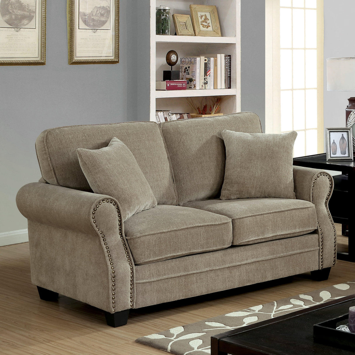 Furniture of America Lynne Stationary Fabric Loveseat CM6818-LV IMAGE 2