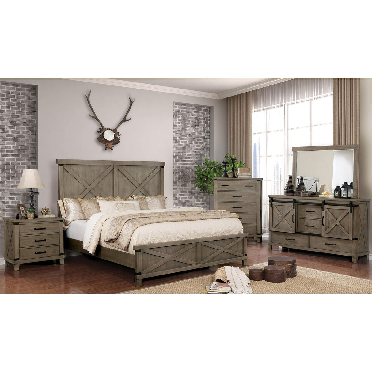 Furniture of America Bianca 5-Drawer Chest CM7734GY-C IMAGE 4