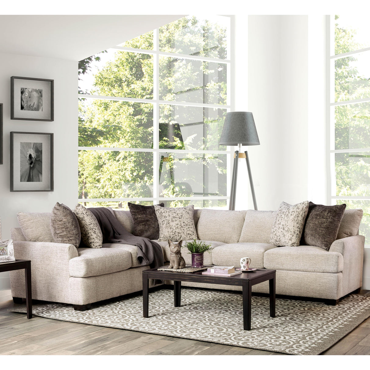 Furniture of America Alisa Fabric 2 pc Sectional SM3079-SECT IMAGE 1