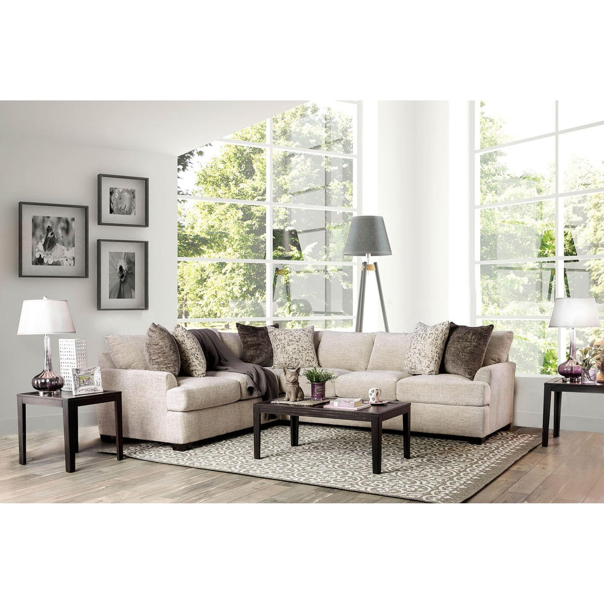 Furniture of America Alisa Fabric 2 pc Sectional SM3079-SECT IMAGE 4