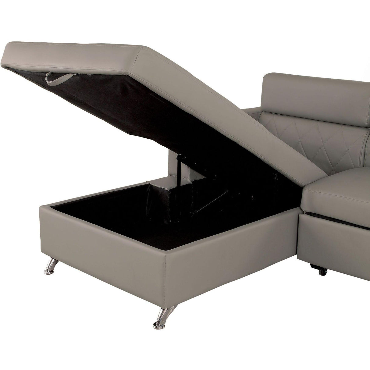 Furniture of America Dayna Leather Look Sleeper Loveseat CM6292-SECTIONAL IMAGE 7