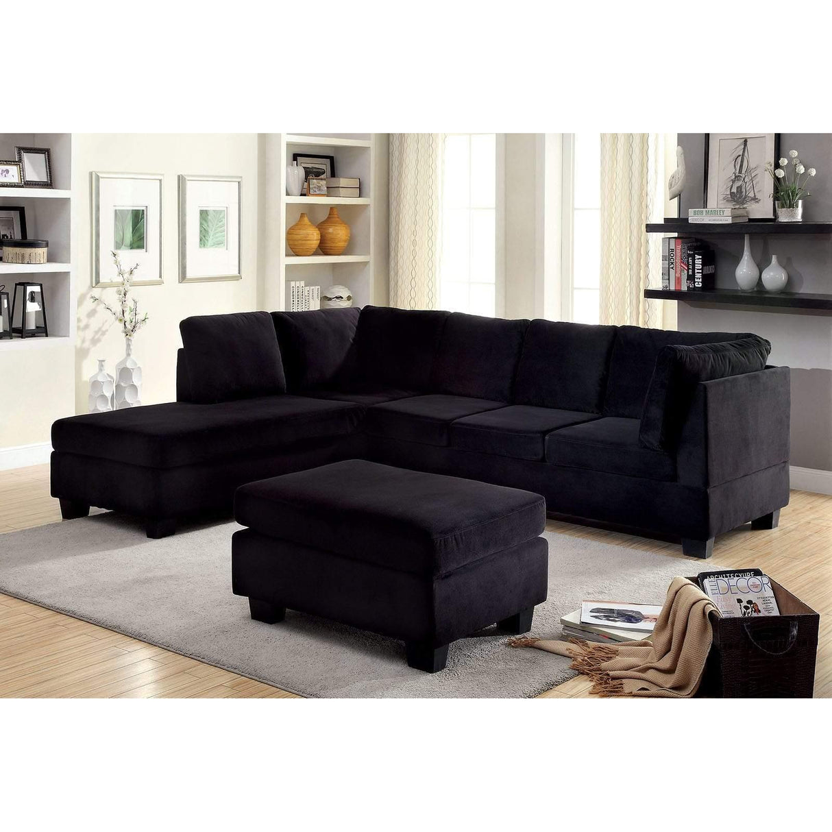 Furniture of America Lomma Fabric 2 pc Sectional CM6316-SECTIONAL IMAGE 1