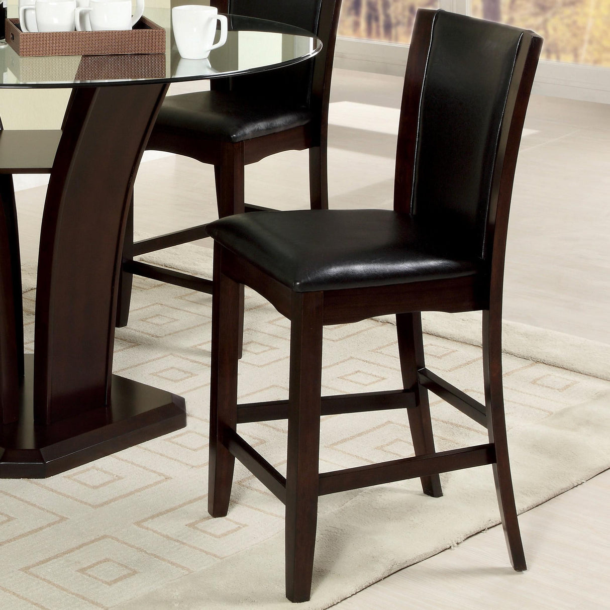 Furniture of America Manhattan Counter Height Dining Chair CM3710PC-2PK IMAGE 2