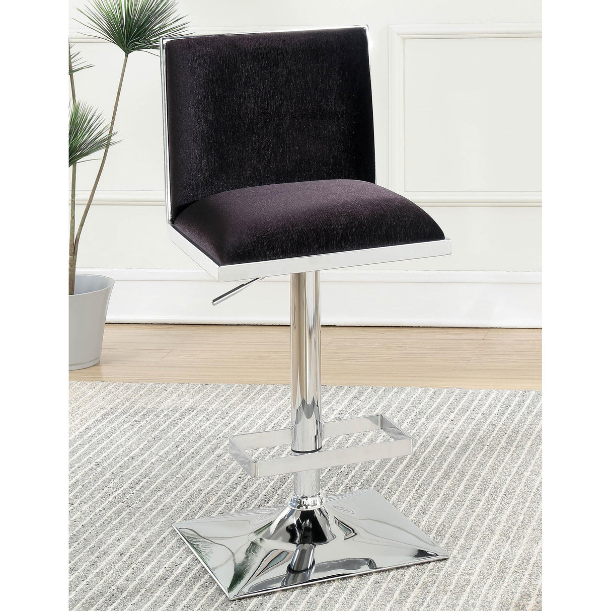 Furniture of America Orjan Adjustable Height Stool CM-BR6462BK IMAGE 2
