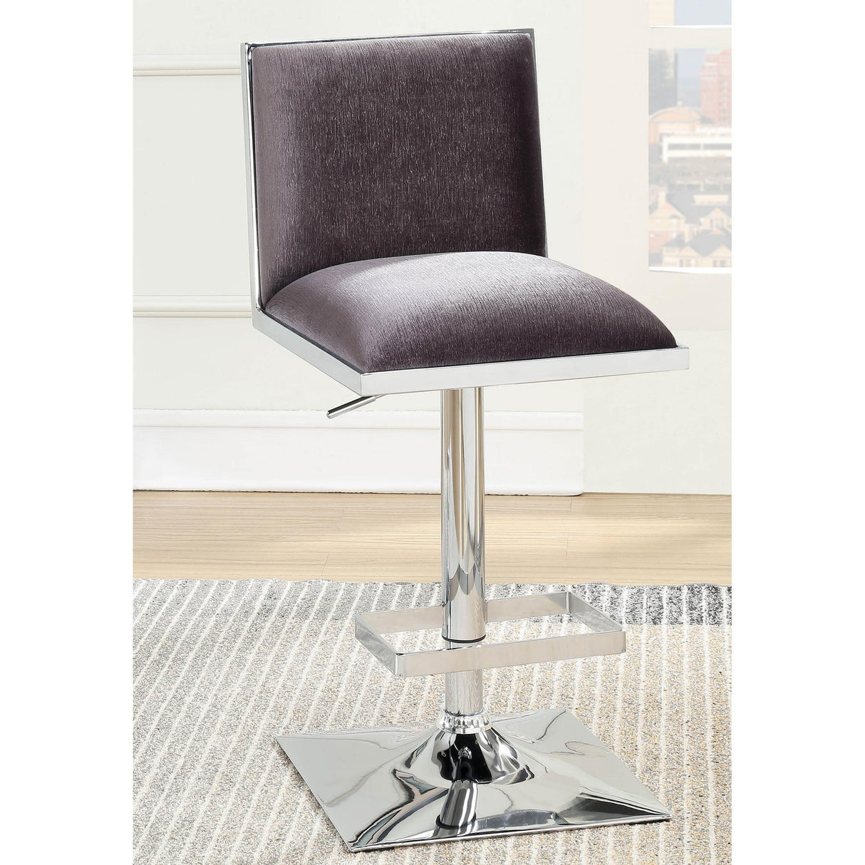 Furniture of America Orjan Adjustable Height Stool CM-BR6462GY IMAGE 2