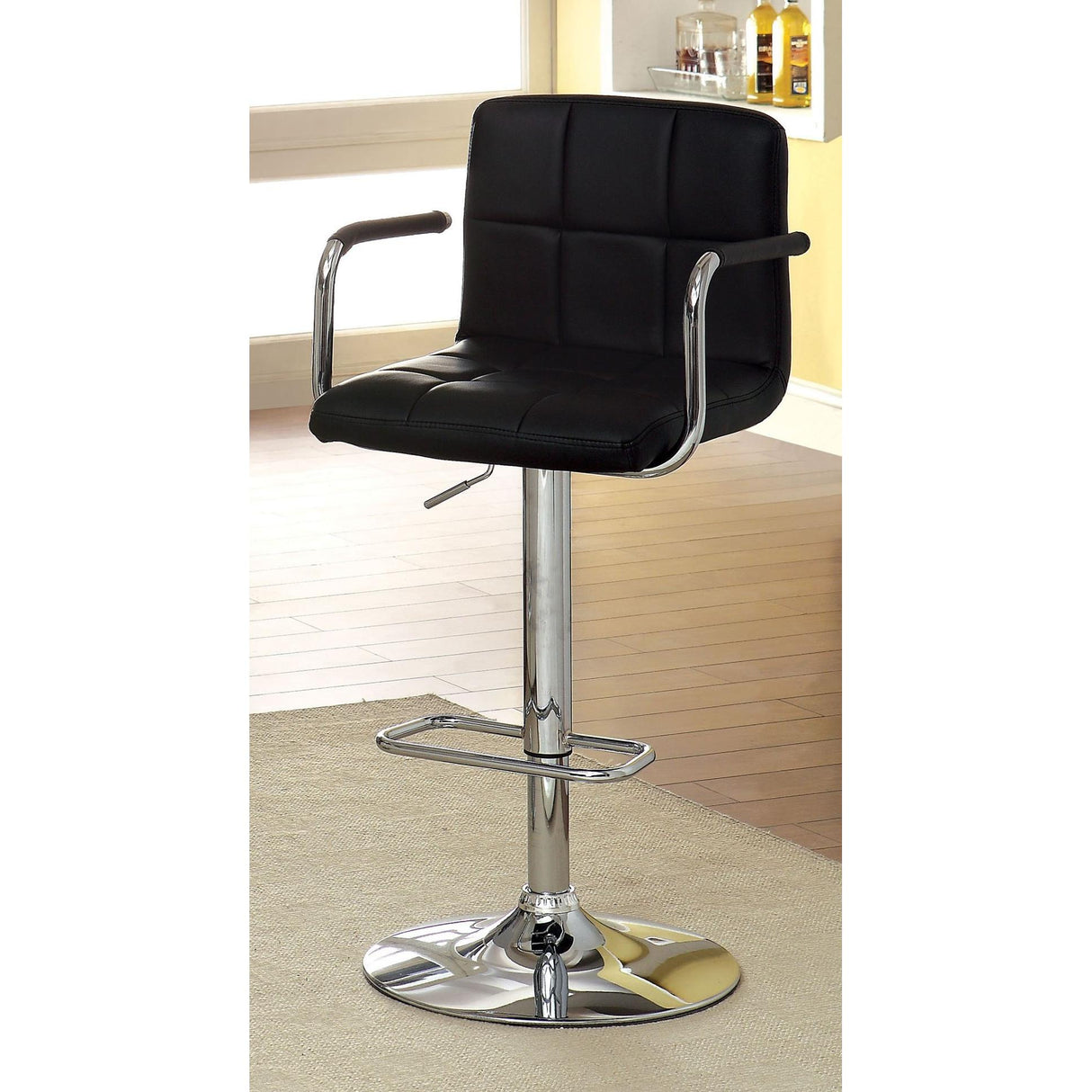 Furniture of America Varvara Adjustable Height Stool CM-BR6917BK IMAGE 1